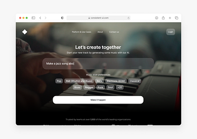Let's create together - Consistent UI