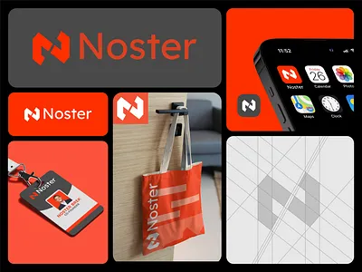 N Letter Branding logo abcd agency animation business crypto interface lettern logobranda motion graphics n nlogo noster saas science startup tech logo technology typeface typography ui