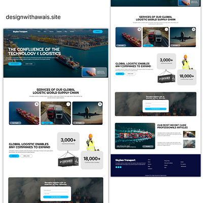 SkySea Transport – Modern Logistics Website Design web development website website design wordpress wordpress website