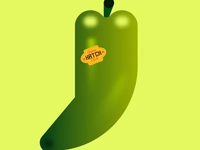16. Hatch chili pepper design food hatch green chili illustration new mexican pepper southwest sticker stylized