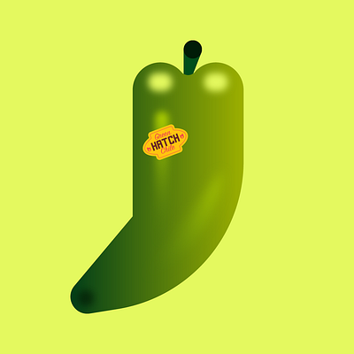 16. Hatch chili pepper design food hatch green chili illustration new mexican pepper southwest sticker stylized