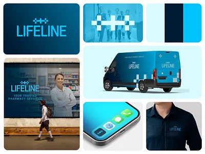 Pharmacy Brand Identity app banners blue branding colors fireart identity logo medical pharmacy ui ux