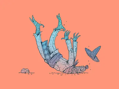 Blunder - Inktober day 16 art blunder cactus cartoon character character design design drawing illustration inktober mexico nopal