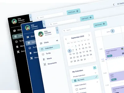 Calendars Themes btob calendar design design system illustration product design ui ux widget
