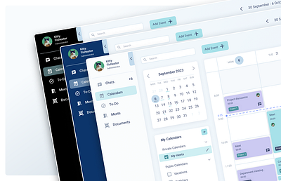 Calendars Themes btob calendar design design system illustration product design ui ux widget