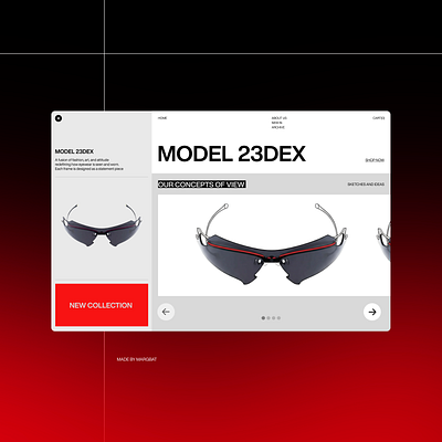 E-commerce website shop screen - glasses store web design brand design brand identity branding design development e commerce e commerce design figma graphic design illustration logo logo design shopify ui vector webflow website
