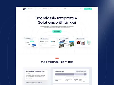 Website for an AI real-estate copilot ai animation development llanding page outcrowd real estate ui web web design web development webflow website