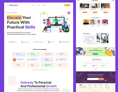 Education Website app branding design graphic design illustration logo mobile app ui ux website
