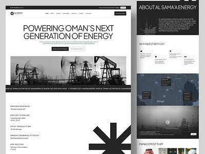 Oil Drilling Company Website clean gas investor website landing page design mineral website design minimal oil oil drilling website oil website design redesign ui designer ui ux design ux design web design website design