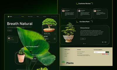 🌱 Planto – Plant Shop Website UI figma hero section design product design ui ux web design