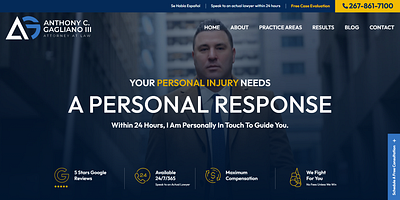 Anthony C. Gagliano, III, Attorney at Law Web Design law firm web design law firm website law firm website design