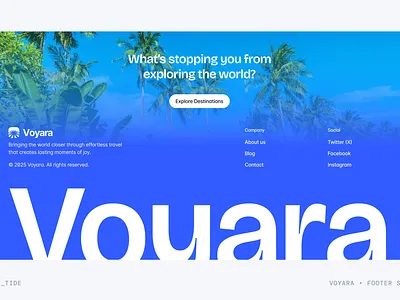 Footer Section design footer interface travel ui ui design uiux ux design website