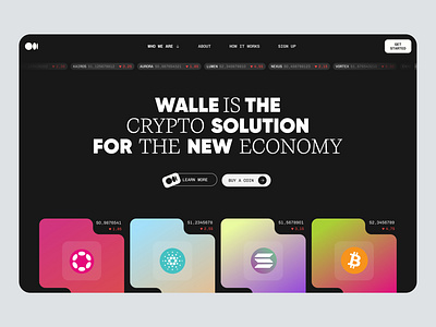 Crypto Wallet Website UI app landing page