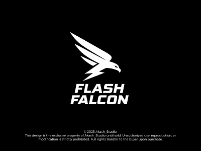 Flash Falcon – Modern Sports Logo Design identity design.