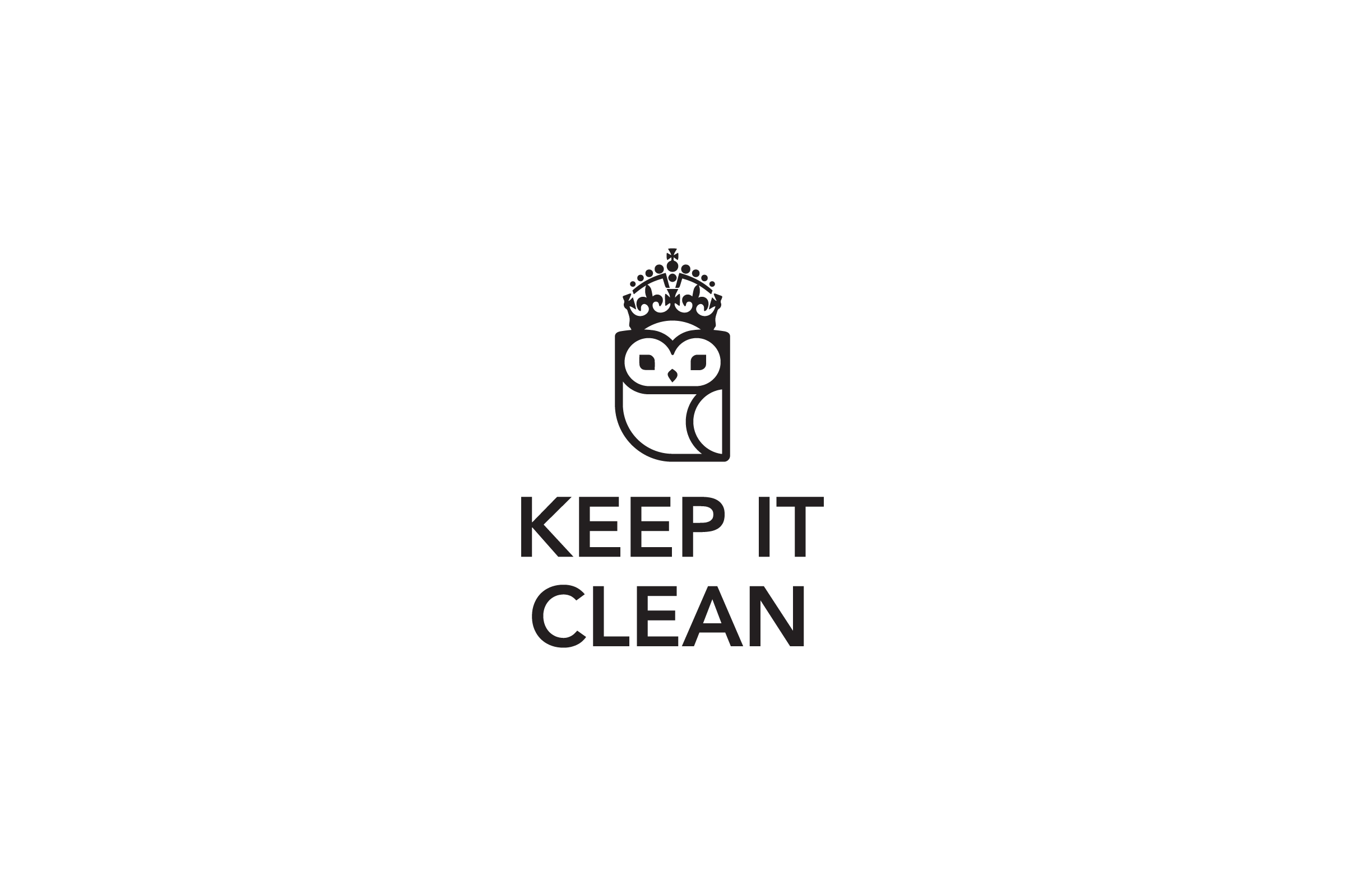 Keep It Clean and Carry On brand branding carry on design illustration keep it clean logo owl queen tonyvoorhees type typography