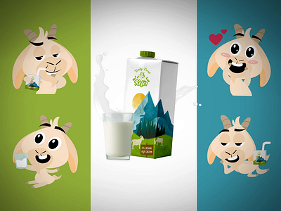 Goat Kefir Mascot and Brand Motion Design 2danimation animation character design design product mascot motion graphics
