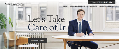 Cody Warner, P.C. Web Design law firm logo design law firm web design law firm website law firm website design