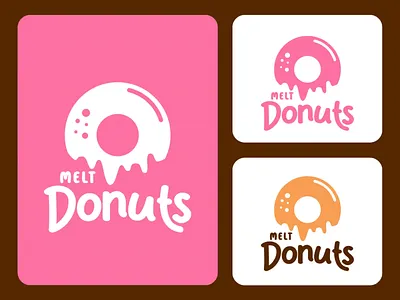 Melt Donuts - Handmade Donuts & Coffee Shop Branding Design coffee donut handdrawn logo packaging playful typography