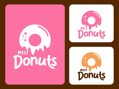 Melt Donuts - Handmade Donuts & Coffee Shop Branding Design coffee donut handdrawn logo packaging playful typography