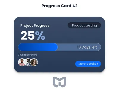 Project Progress Card #1 card progress ui