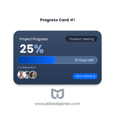 Project Progress Card #1 card progress ui