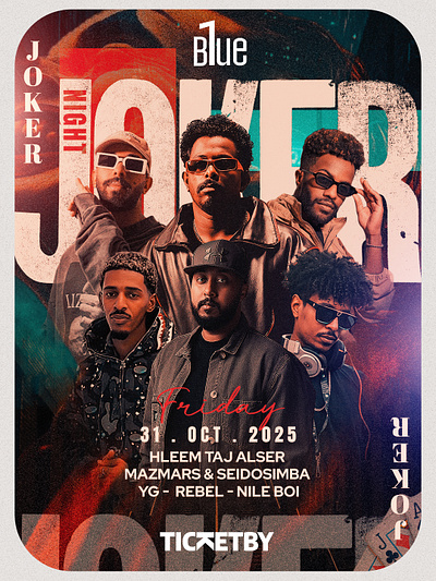 Rap Night In Joker Layout branding design graphic design illustration typography