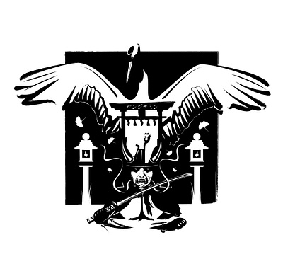 Crane T-Shirt Illustration graphic design illustration japan poster design t shirt design