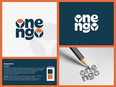 Combination Mark Logo Design For One NGO branding graphic designer in maldives lettermark logo logo design maldivian ngo logo ngo logo one ngo logo top logo design typography