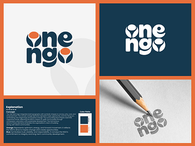 Combination Mark Logo Design For One NGO branding graphic designer in maldives lettermark logo logo design maldivian ngo logo ngo logo one ngo logo top logo design typography
