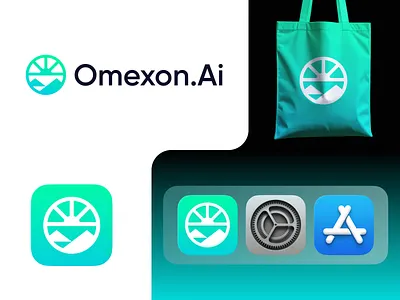 Omexon.Ai – Minimal AI Brand Logo Design app logo artificial intelligence brand identity branding business logo deep learning design gradient logo icon logo logo design machine learning minimal logo software logo startup logo tech company technology logo