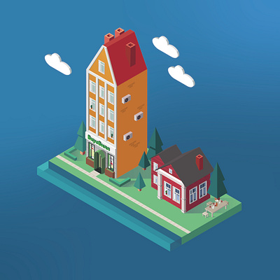 Home sweet home branding illustration vector