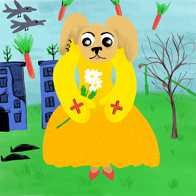 Sad Dog 2022 illustration