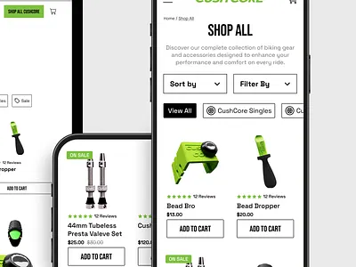 Cush Core - Collections Website Design design ecommerce onlinestore ui userexperience ux uxdesign uxui website