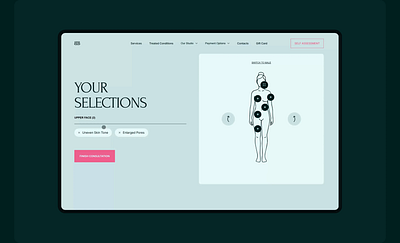 Medical Spa & Beauty Studio — Tool for Self-Assessment beauty beauty services beauty studio booking clinic cosmetologist cosmetology design graphic design illustration medspa ui