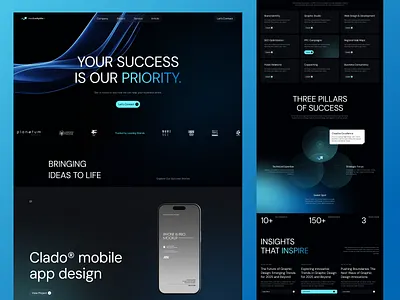 Marketing Website Design dark design design digital marketing greadient design hr rumen landing landing page landing page design lead generate marketing website minimal ui ux web web design website website design