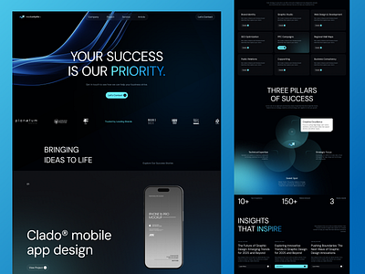 Marketing Website Design dark design design digital marketing greadient design hr rumen landing landing page landing page design lead generate marketing website minimal ui ux web web design website website design