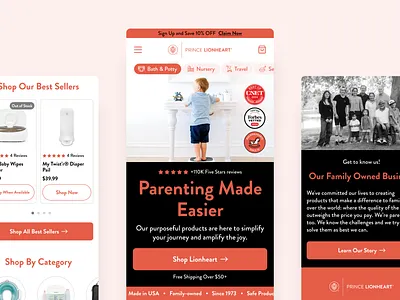 Prince Lion Heart - Homepage Design ecommerce onlinestore ui userexperience ux uxdesign uxui website