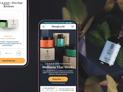 Hemplucid - Homepage Design design ecommerce onlinestore ui userexperience ux uxdesign uxui website