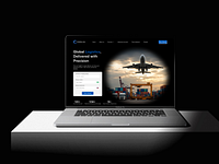 Logistics Brand landing page branding landing page logistics ui web design