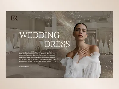Wedding salon concept ui web wedding dress wedding salon