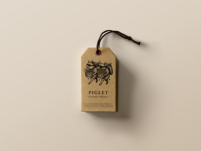 Piglet Custom Label badge design black and white illustration branding clothing label design emblem design engraving illustration engraving label illustration logo vintage illustration vintage label