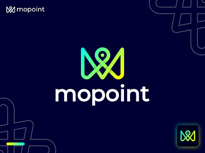 mopoint , Modern Logo Design Concept branding letter logo letter mark logo logo logo design logo make m letter logo m logo m loho modern logo mopoint mopoint logo point point logo w logo