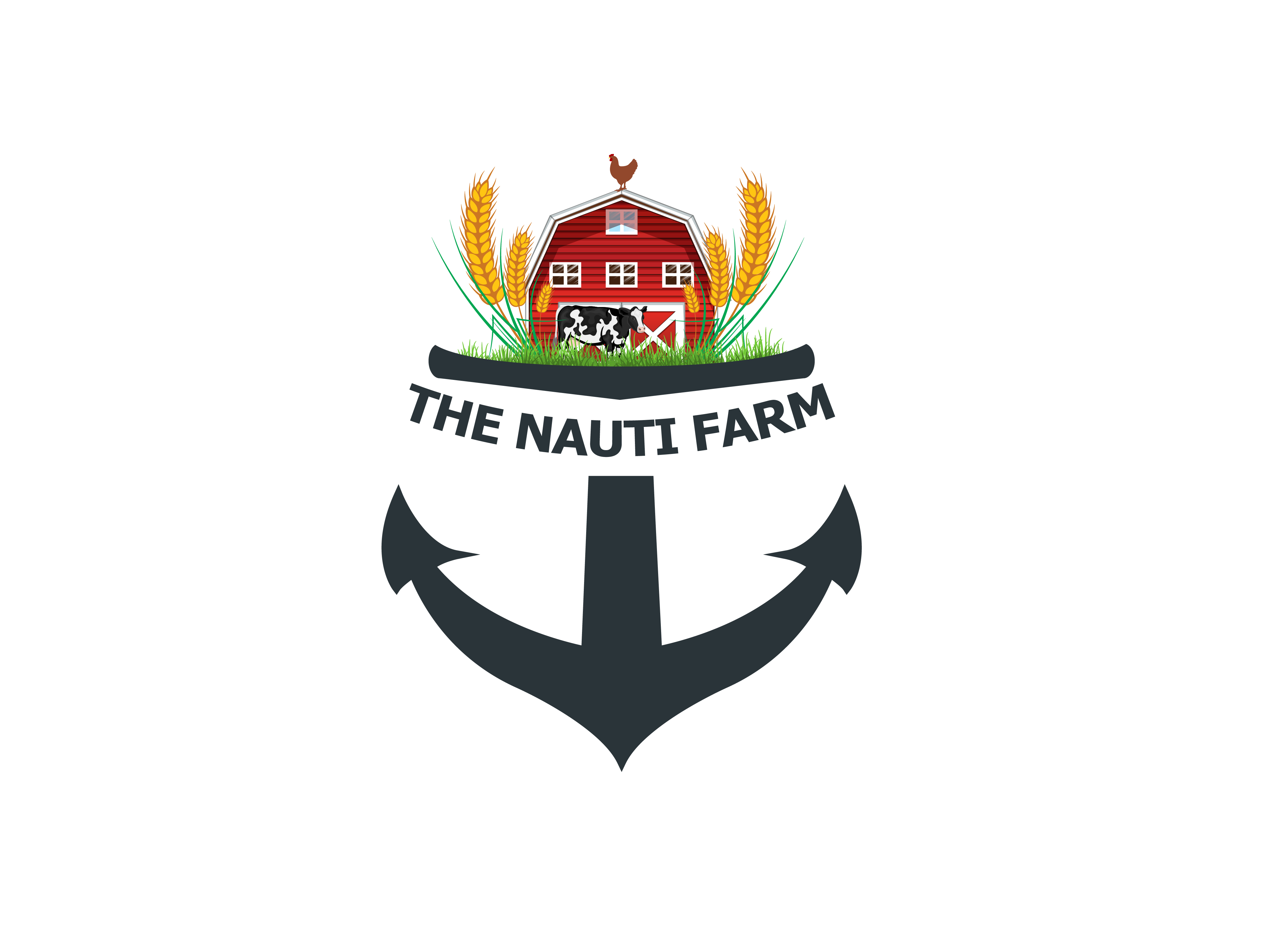 The Nauti Farm farm graphic design logo