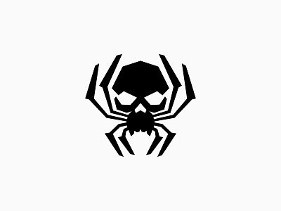 Phantom Spider - Logo Design branding design fantasy halloween horror icon insect logo minimalist modern mystical simple skull spider symbol