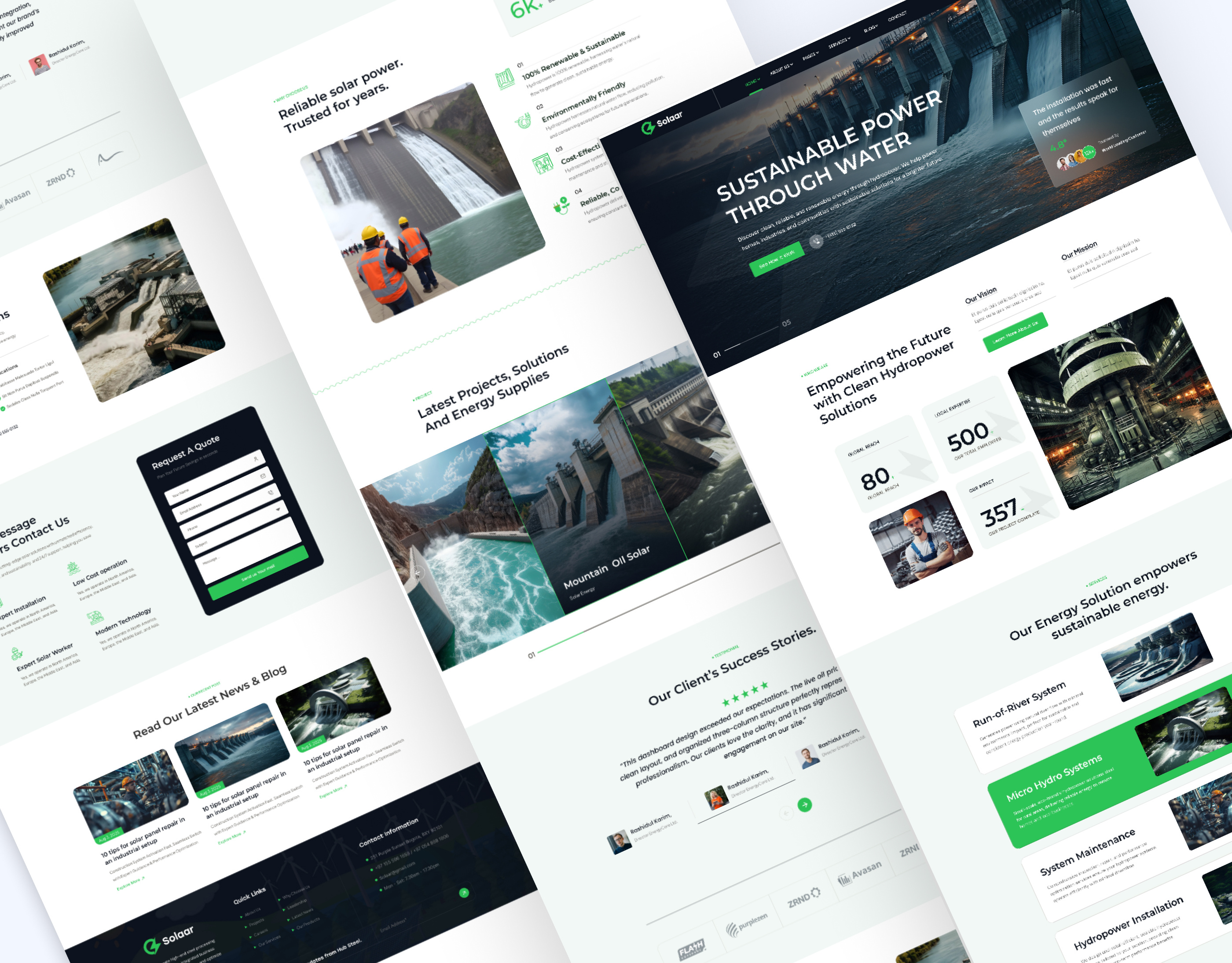 Example of Solar Landing Page Design
