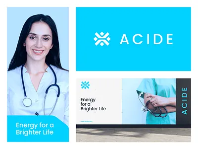 Acide Logo brand branding health health care logo logo design mark medical minimal print wellness
