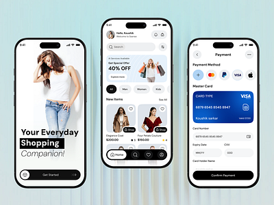 E-Commerce Mobile App app clean e commerce ecommerce fashion ios marketplace mobile app onlineshop shop shopping store