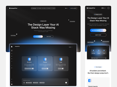 AI Startup Website Design ai ai agent ai builder ai design ai generator ai platform ai saas ai startup ai technology ai tool ai website artificial intellingence generator website landing page saas website tech startup ui design generation ui generator user interface website design