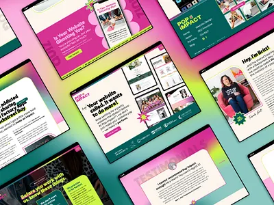 Pop Impact Brand + Showit Website Design brand design branding design graphic design logo social media typography ui ux web design