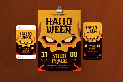 Halloween Night - Flyer Set trick